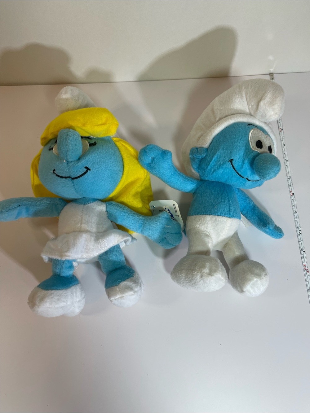 Smurfs Plush Toys Smurfette & Hefty Smurf 2010-2011 Collectible Set EC